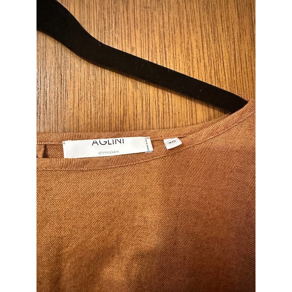 AGLINI LUXURY COTTON RUST HIGH LOW TOP; SIZE 40 - Picture 2 of 3